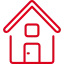 icône rouge maison 64 x 64